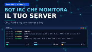 Bot IRC che monitora il server: CPU, RAM e log